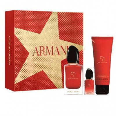 12292023004612658deca44b0d2.jpg Girogio Armani Si Passion - EDP 50 ml, EDP 7 ml, Body lotion 75 ml - الصورة 1